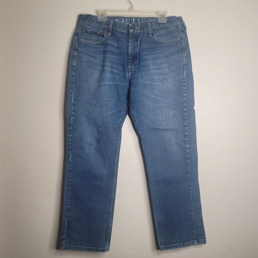 Nautica Jeans Co Men's Size 36x30 Relaxed Fit Blue Dark Wash Y2K Loose Naut3
